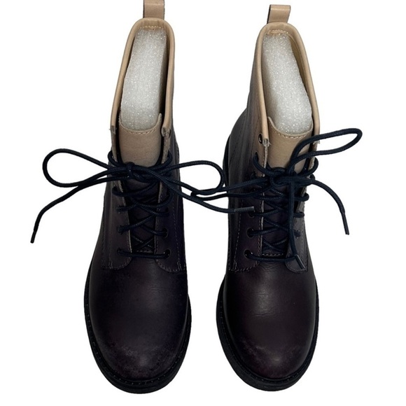 Lucky Brand LK-November Ombre Cream and Purple Leather Boots - Picture 4 of 13